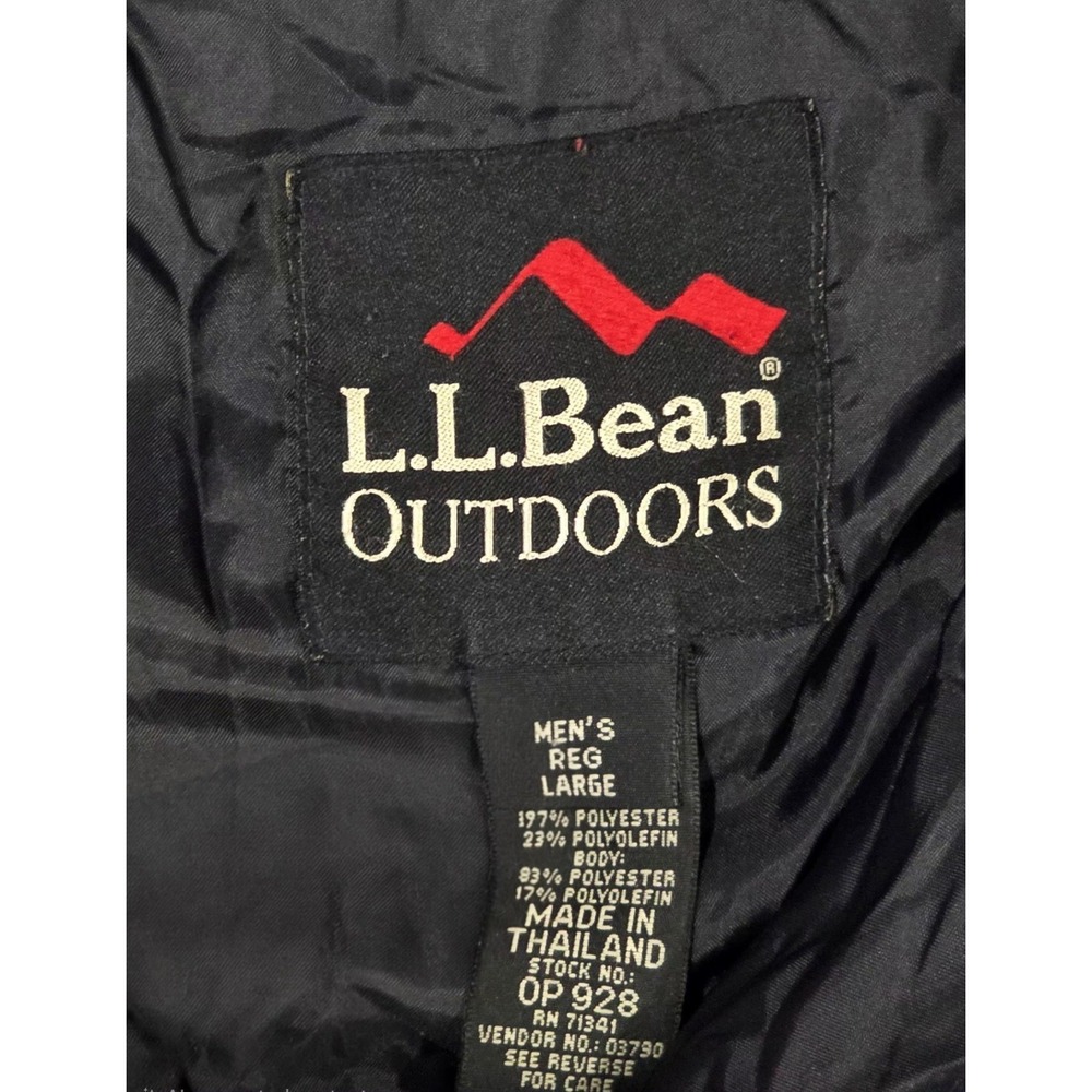 L.L. Bean Outdoors Vintage Insulated Parka Jacketβ Blue Black Men's Large - Picture 9 of 14